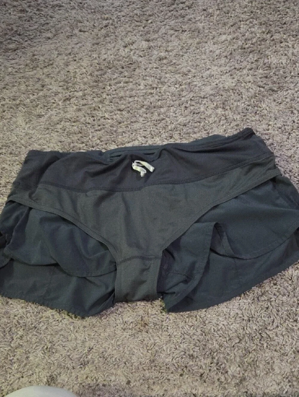 lululemon athletica Black Athletic Shorts with Curved Hem